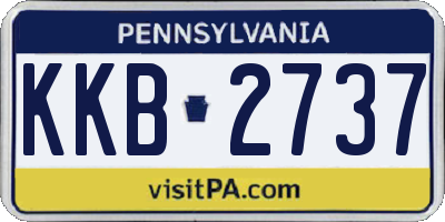 PA license plate KKB2737