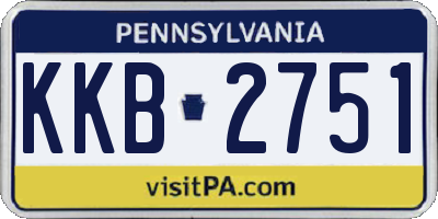PA license plate KKB2751