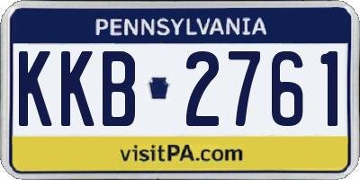 PA license plate KKB2761