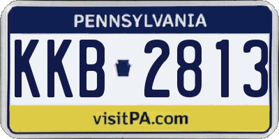 PA license plate KKB2813