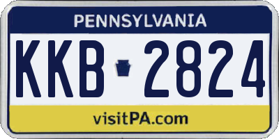 PA license plate KKB2824