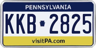 PA license plate KKB2825