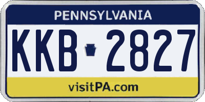 PA license plate KKB2827