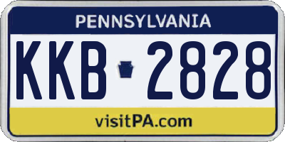 PA license plate KKB2828