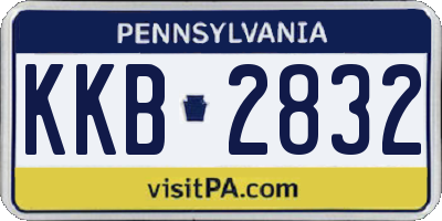 PA license plate KKB2832