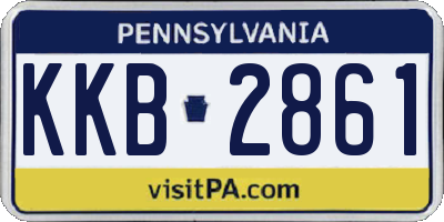 PA license plate KKB2861