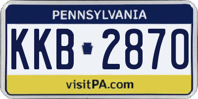 PA license plate KKB2870