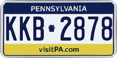 PA license plate KKB2878