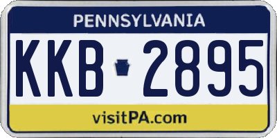 PA license plate KKB2895