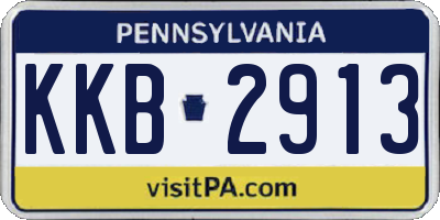 PA license plate KKB2913
