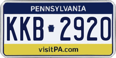 PA license plate KKB2920