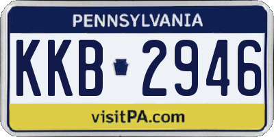 PA license plate KKB2946