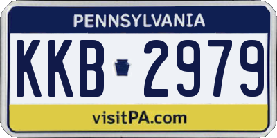 PA license plate KKB2979