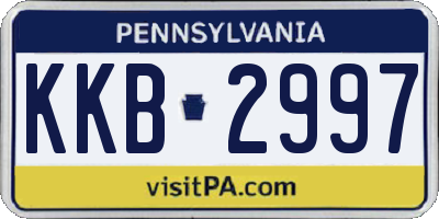 PA license plate KKB2997