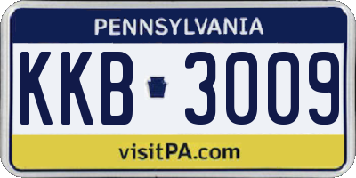 PA license plate KKB3009