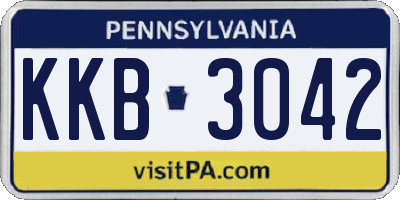 PA license plate KKB3042
