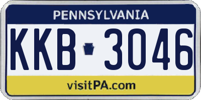 PA license plate KKB3046