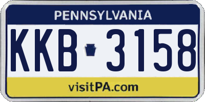 PA license plate KKB3158