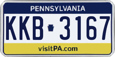 PA license plate KKB3167