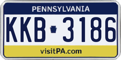 PA license plate KKB3186