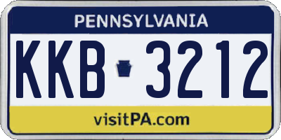 PA license plate KKB3212