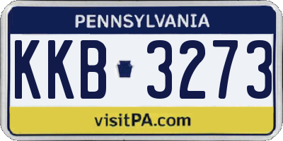 PA license plate KKB3273