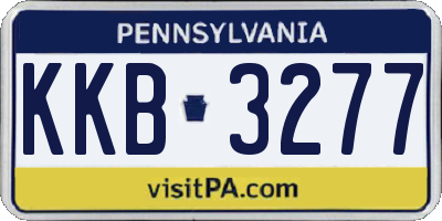 PA license plate KKB3277