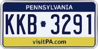 PA license plate KKB3291