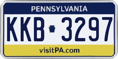 PA license plate KKB3297