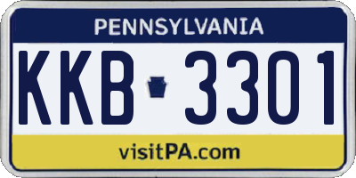 PA license plate KKB3301