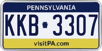 PA license plate KKB3307
