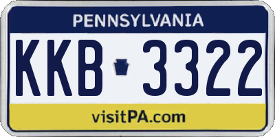 PA license plate KKB3322