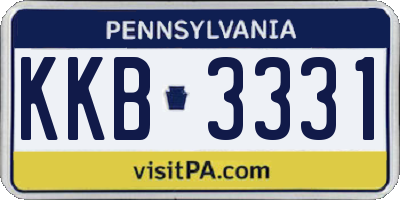 PA license plate KKB3331