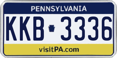 PA license plate KKB3336