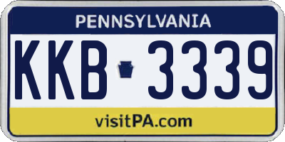 PA license plate KKB3339