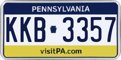 PA license plate KKB3357