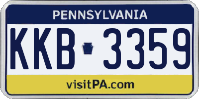 PA license plate KKB3359