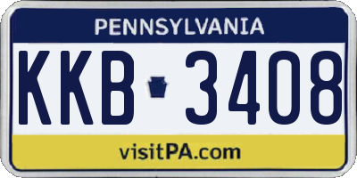 PA license plate KKB3408