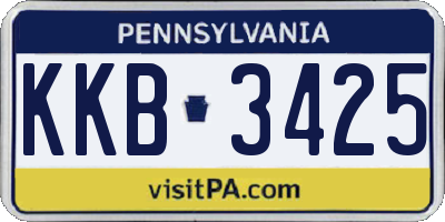 PA license plate KKB3425