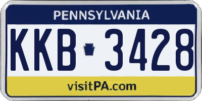 PA license plate KKB3428