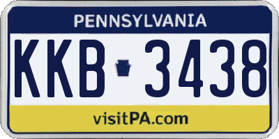 PA license plate KKB3438