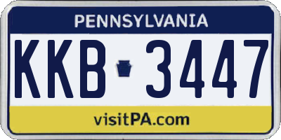 PA license plate KKB3447