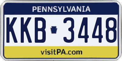 PA license plate KKB3448
