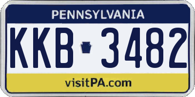 PA license plate KKB3482