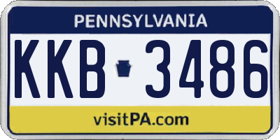 PA license plate KKB3486