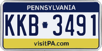 PA license plate KKB3491