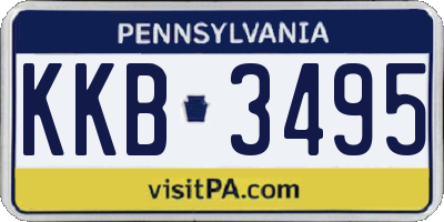 PA license plate KKB3495