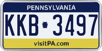 PA license plate KKB3497