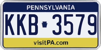 PA license plate KKB3579