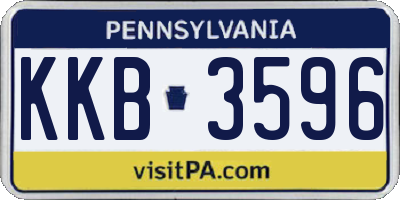 PA license plate KKB3596